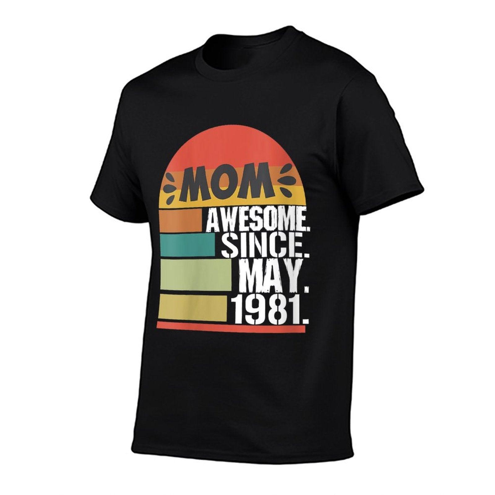 Womens Vintage May 1981 40th Birthday Funny Sayings for Mom  Moisture-wicking T-Shirt
