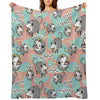 Opossum Screm Throw Blanket