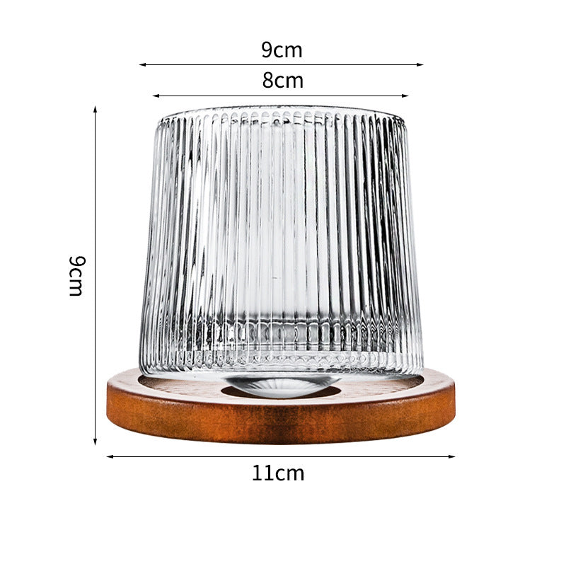 Hand drawn rotating glass cups multiple multi-purpose whiskey glasses rotating glass cups