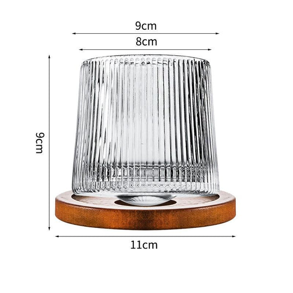Hand drawn rotating glass cups multiple multi-purpose whiskey glasses rotating glass cups