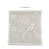 Staffordshire Tang Embossed Bird Tissue Box - White