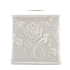 Staffordshire Tang Embossed Bird Tissue Box - White