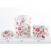 Staffordshire - Tang  Embossed Bird Tissue Box - Pink and White Crackle