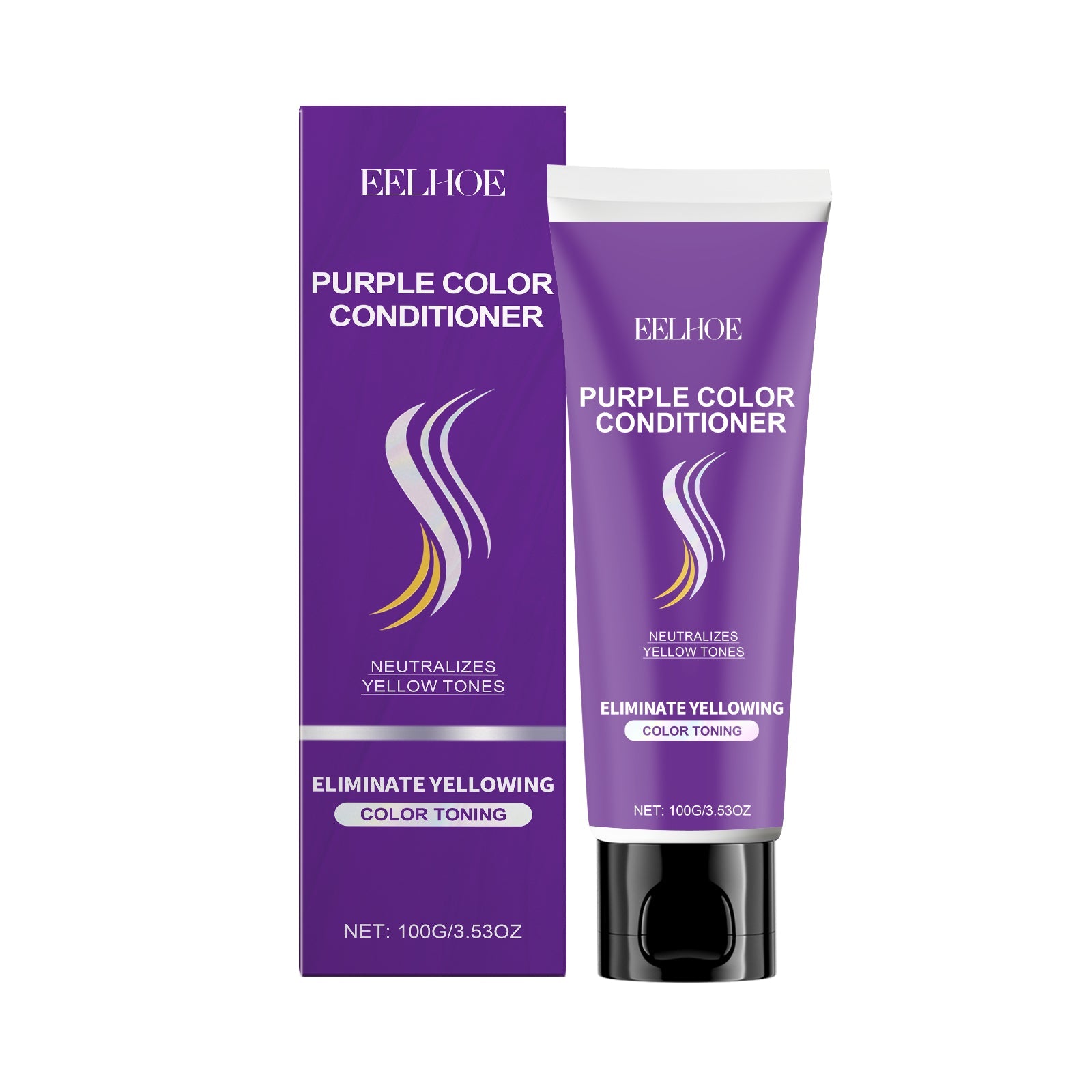 Nourishing Purple Conditioner Hair Care Soft Shine Improve Dry Hair Color Long Lasting Conditioner