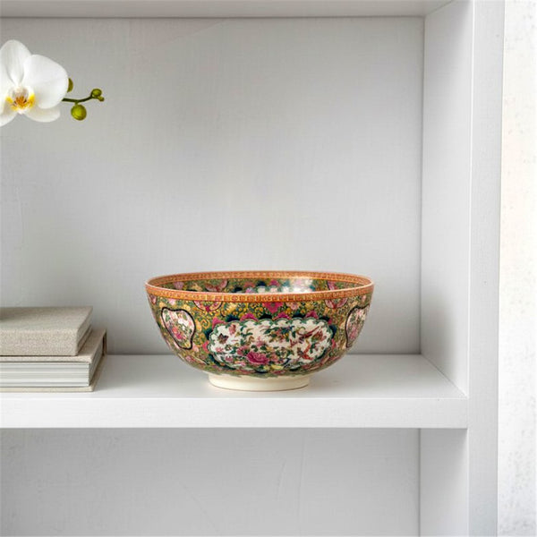 Round Bowl/Planter/ Basin - Rose Medallion Canton