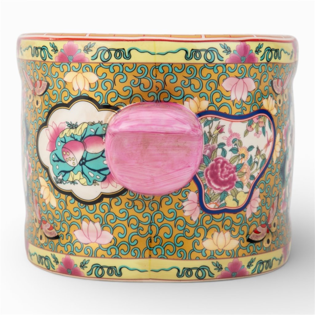 Oval Footbath Rose Medallion -  Inspired by traditional Rose Canton Porcelain