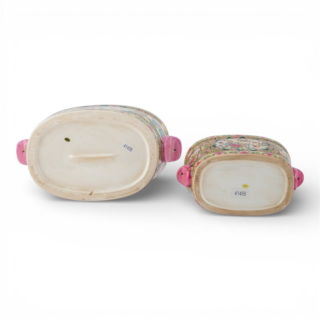 Oval Footbath Rose Medallion -  Inspired by traditional Rose Canton Porcelain