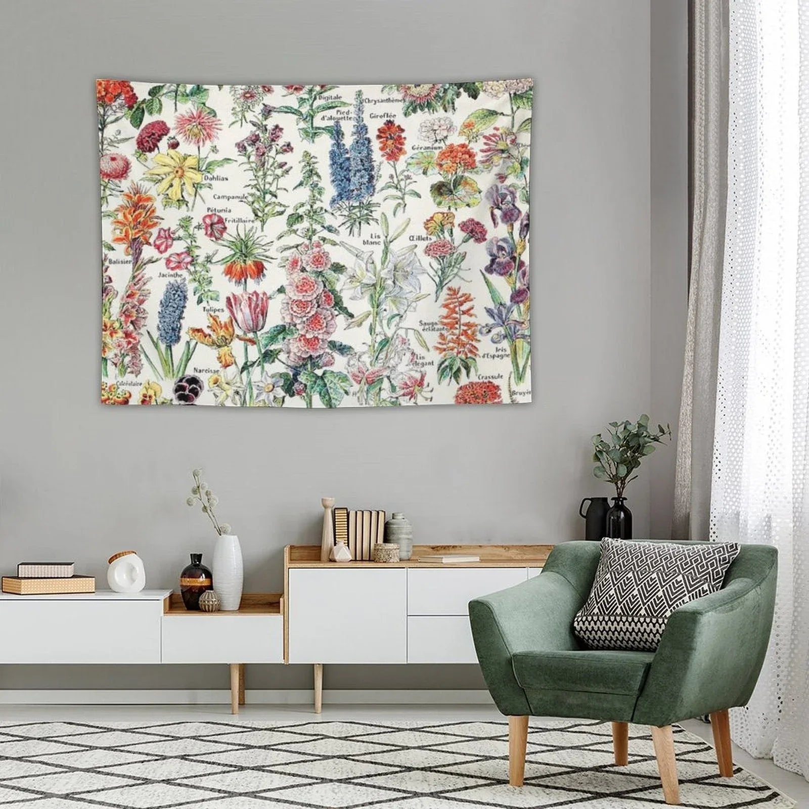 Adolphe Millot - Fleurs Pour Tous - French Vintage Poster Tapestry