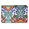 Colorful Talavera, Orange Accent, Mexican Tile Design Bath Mat