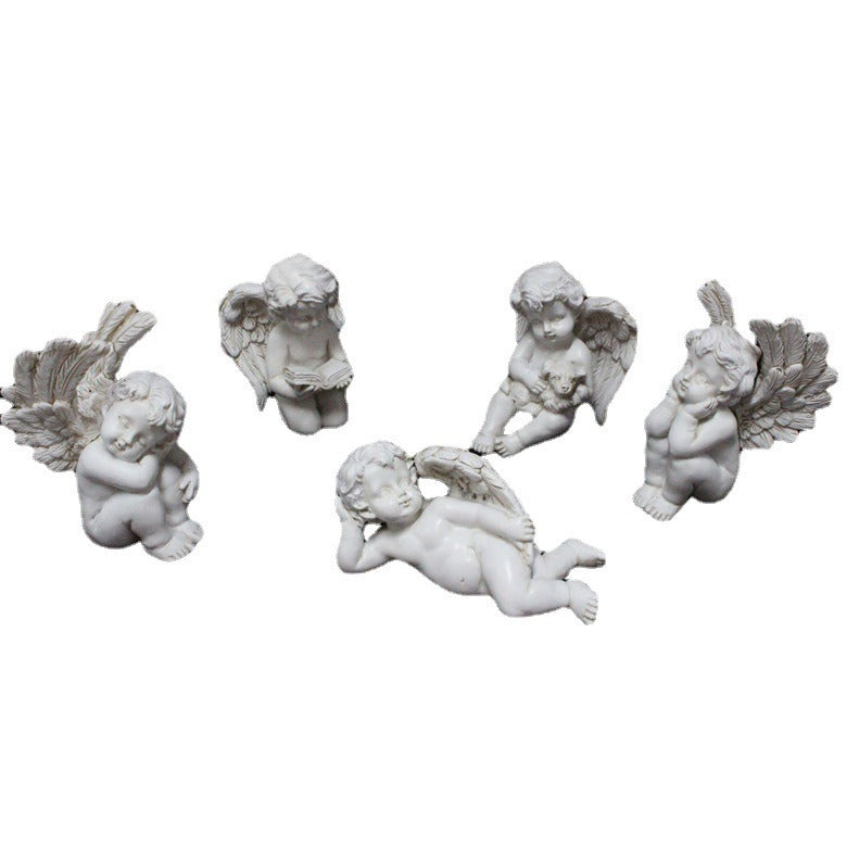 Angel plugin garden little girl resin flower decoration micro landscape garden statue