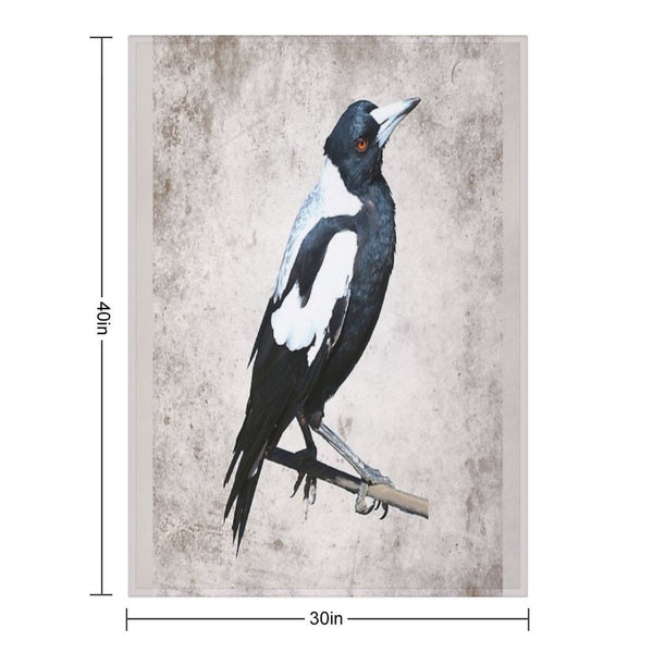 Australian Magpie Lightweight Throw Blanket
