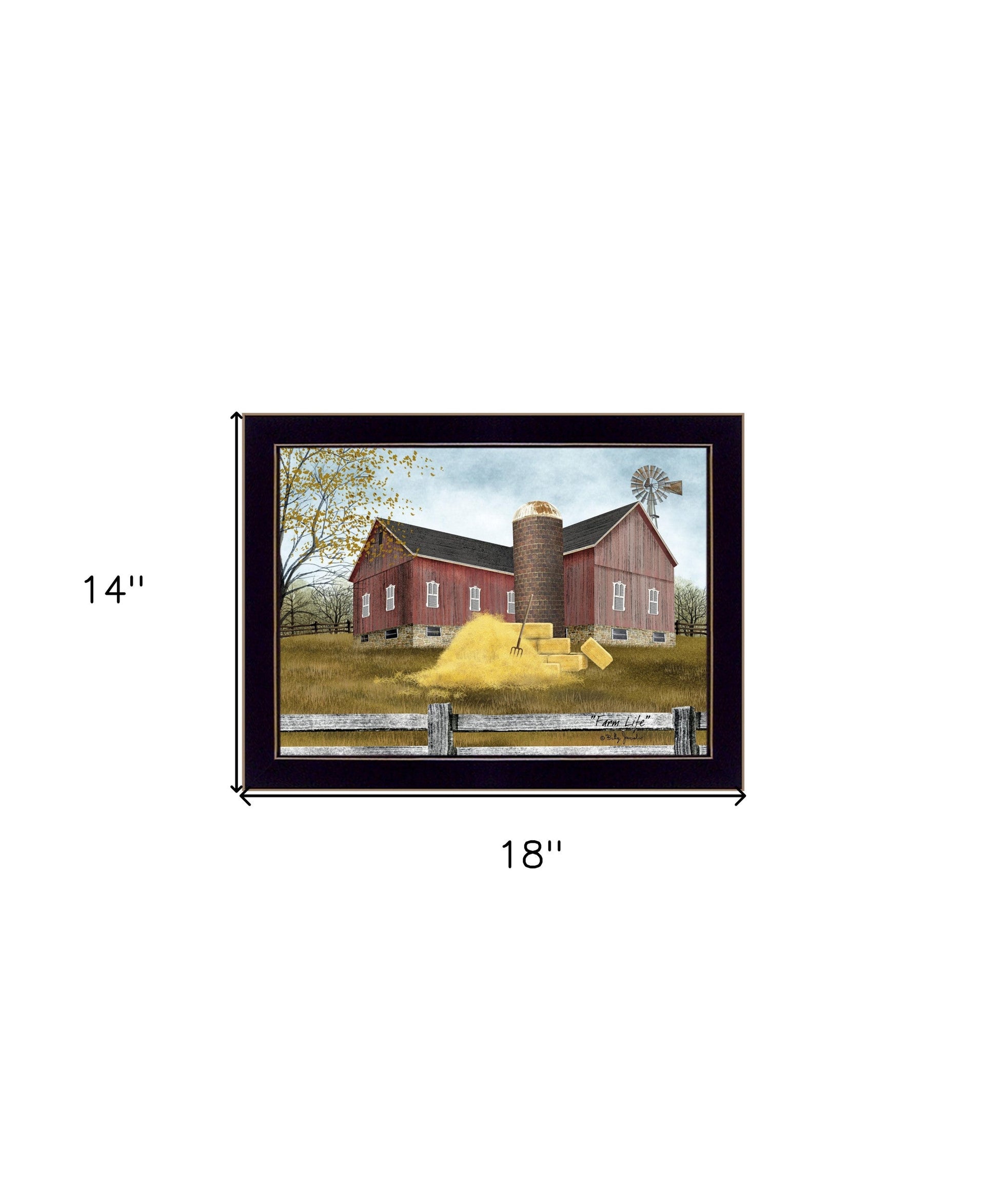 Farm Life 3 Black Framed Print Wall Art