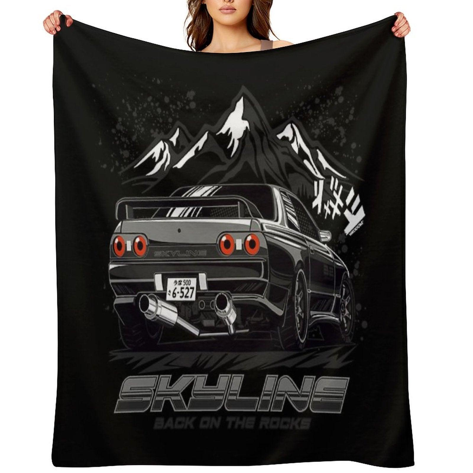 VR38 Swapped Skyline R32 Throw Blanket
