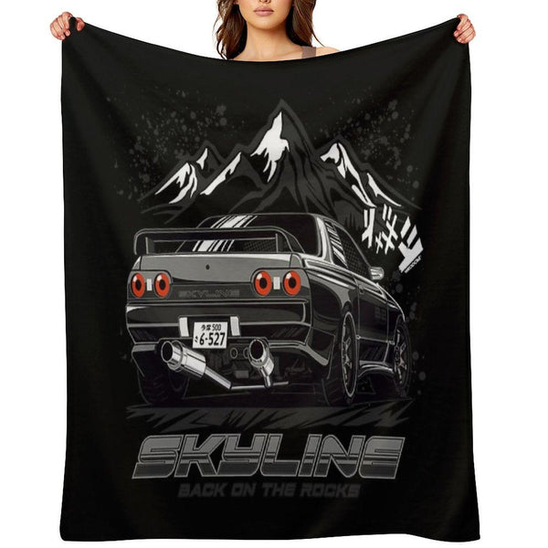 VR38 Swapped Skyline R32 Throw Blanket