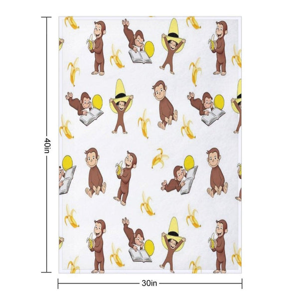 George The Curious Monkey Cartoon for Kids Pack Throw Blanket