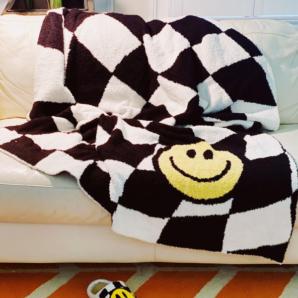 Wavy Check Butter Soft Throw Blanket
