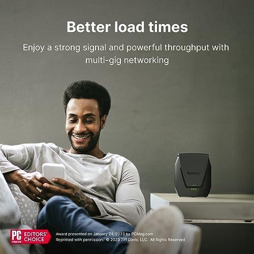 Synology Dual-Band Wi-Fi 6 Router with 2.5Gbps Support and Configurable WAN/LAN - Gifts for You 'n Me