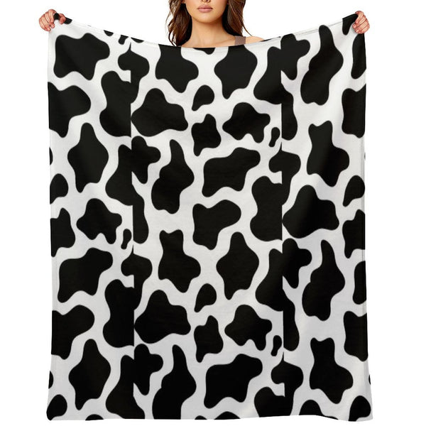 Cow Shrink-resistant Throw Blanket