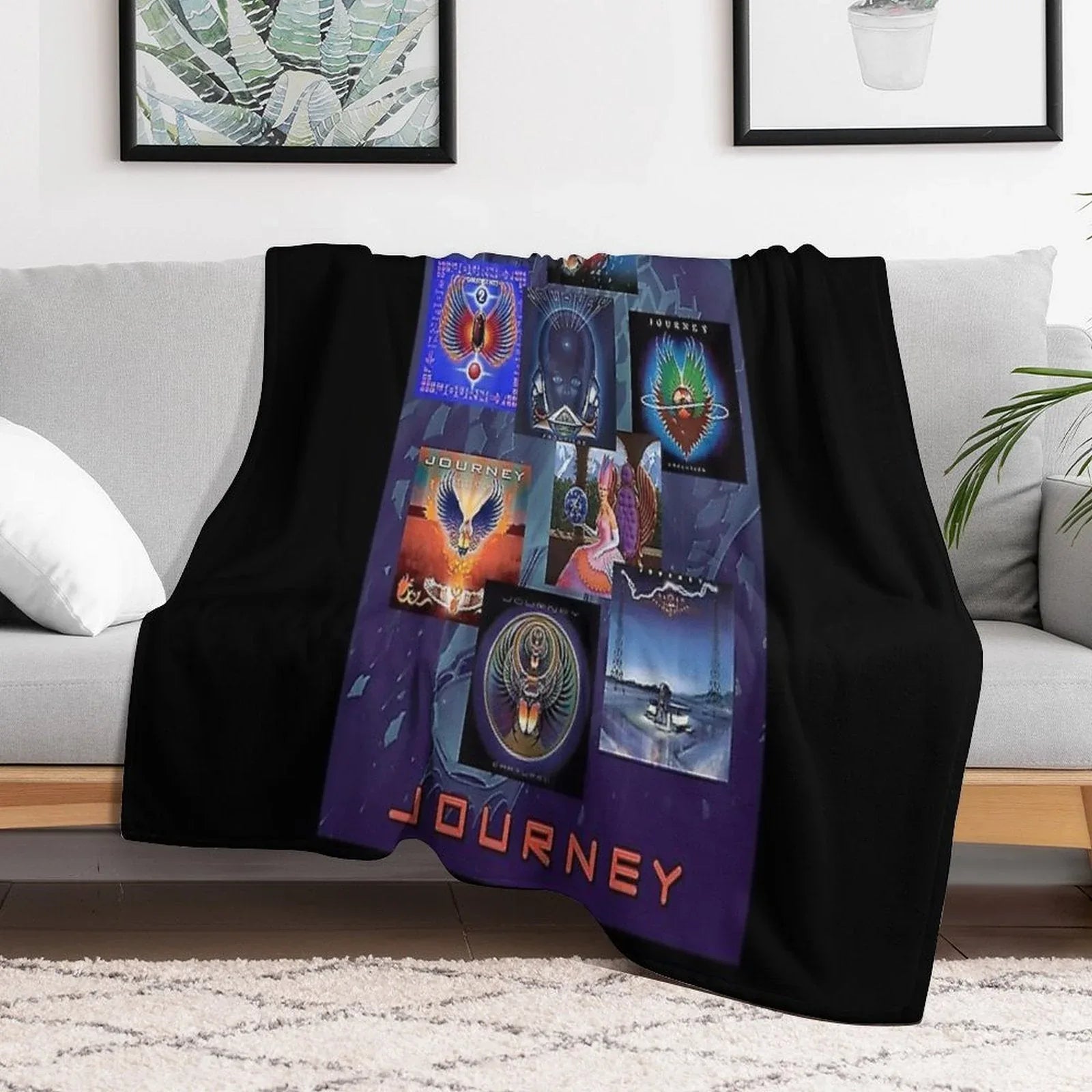 Vintage Tour Music Band Singer Albums Throw Blanket