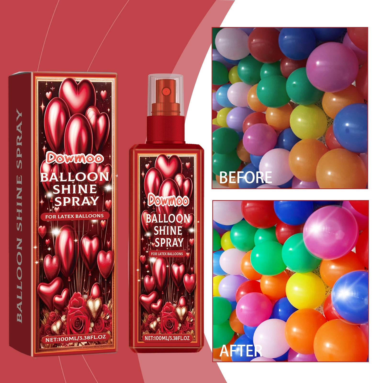 Balloon Gloss Spray To Enhance The Balloon Atmosphere Gloss Long-Lasting Effect To Create A Textured Highlighter Spray