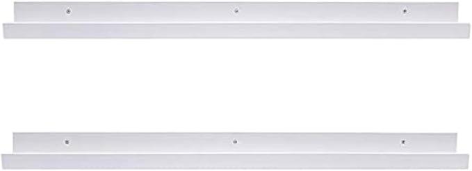 AZSKY Floating Picture Shelves Denver Modern Wall Mount – Long Narrow Picture Ledge - 36 Inch Set of 2 Mounting Hardware Included Pine