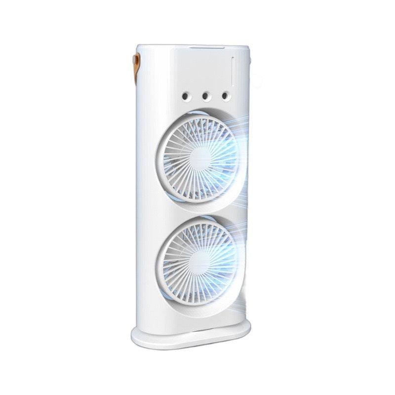 Rechargeable Portable Mini Fan with Spray Cooling – Desktop/ Room Use, Ventilation & LED Light