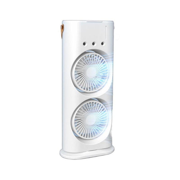 Rechargeable Portable Mini Fan with Spray Cooling – Desktop/ Room Use, Ventilation & LED Light