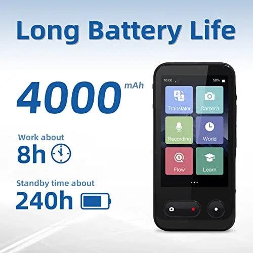 Instant Two-Way 138 LANGUAGE TRANSLATOR with SIM, Bluetooth & WiFi - Gifts for You 'n Me