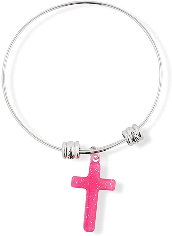 Emerald Park Jewelry Cross Plastic Fancy Charm Bangle
