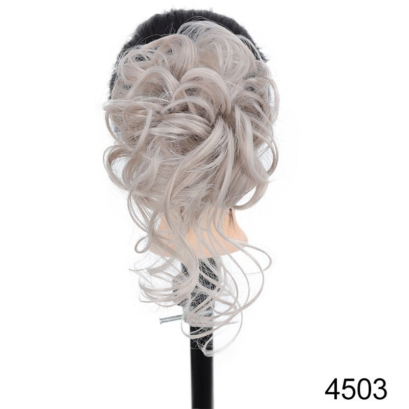 Synthetic Messy Curly Claw Hair Bun Chignon Hair Extensions Scrunchy Fake False Hair With Tail for Women Hairpieces
