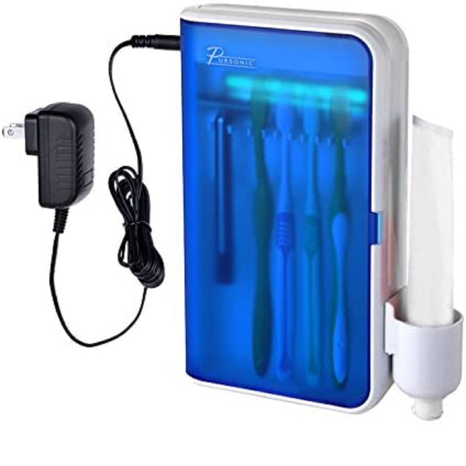 USB Rechargeable Rotary Toothbrush & UV Sanitizer Station (3 Brush Heads Included)