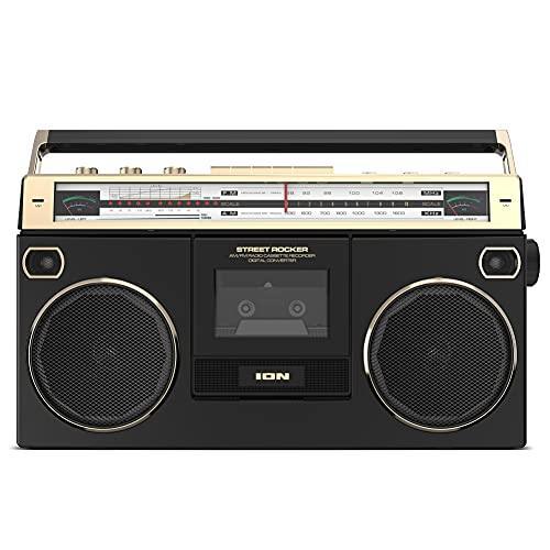 Ion Audio 1980S-Style Boombox with Bluetooth, Radio, Cassette Player Recorder & VU Meters - Gifts for You 'n Me