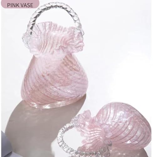 Handmade Glass Purse Vase for Flowers