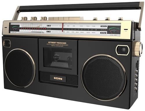 Ion Audio 1980S-Style Boombox with Bluetooth, Radio, Cassette Player Recorder & VU Meters - Gifts for You 'n Me