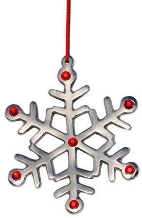 Vibhsa Handmade Christmas Ornaments Set of 8 with Red Ruby
