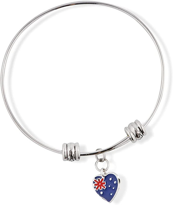 Emerald Park Jewelry Australian Flag Fancy Charm Bangle