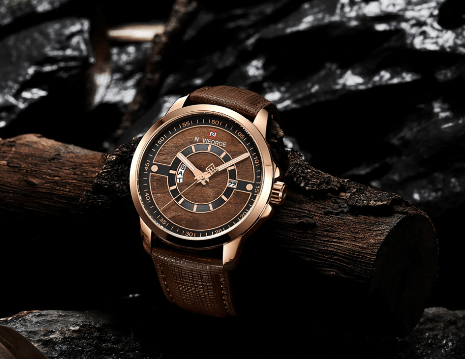 Men's Waterproof Business Style Watch With Unique  Backgrounds Luxury Design Perfect Gift For Him