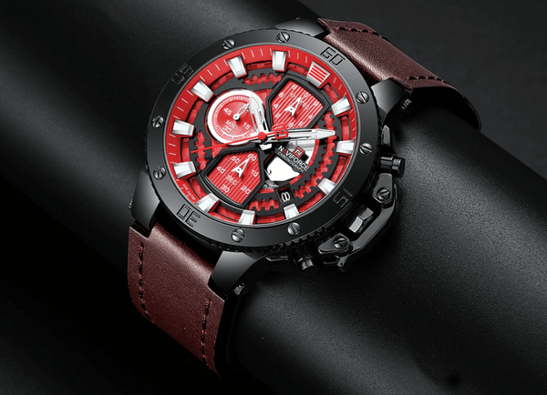 Men's Casual Waterproof Watch With Chronometers And Fluorescent Hands Excellent Design Perfect Gift