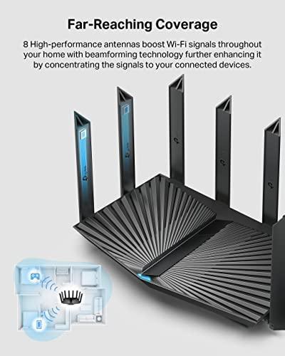 TP-Link AX6000 Wi-Fi 6 Router (Archer AX80) – Dual Band, 2.5 Gbps WAN/LAN Port, 8K Streaming,Wireless Internet Router with OneMesh and AP Mode, Long Range Coverage, WPA3, Beamforming - Gifts for You 'n Me