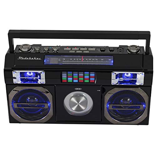 Studebaker 80's Retro Street Bluetooth Boombox with Radio, CD Player