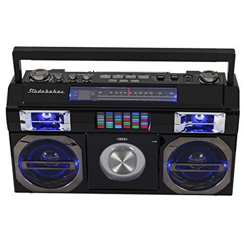 Studebaker 80's Retro Street Bluetooth Boombox with Radio, CD Player - Gifts for You 'n Me