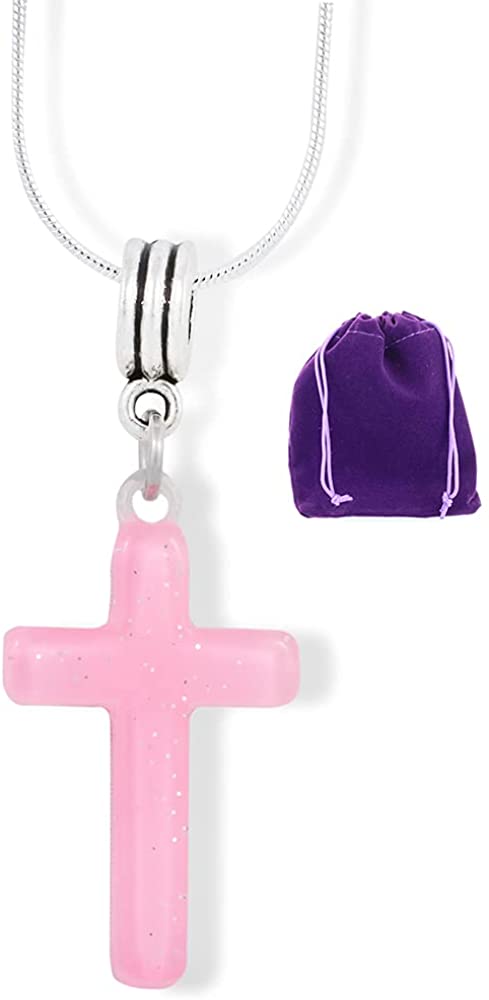Emerald Park Jewelry Cross Plastic Charm Snake Chain Necklace