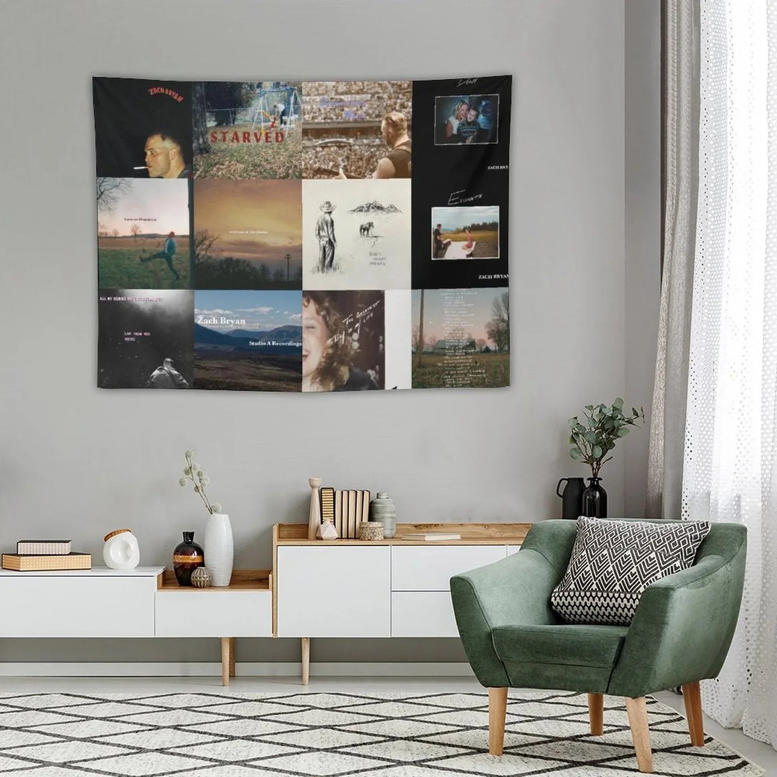 Zach Singer Bryan 12 Ablums Collection Cover Tapestry