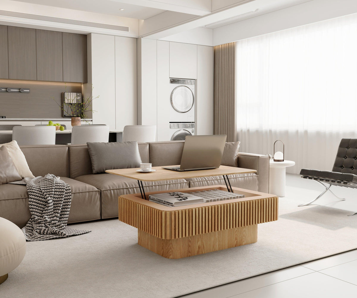 Modern Lift-Top Coffee Table with Hidden Storage