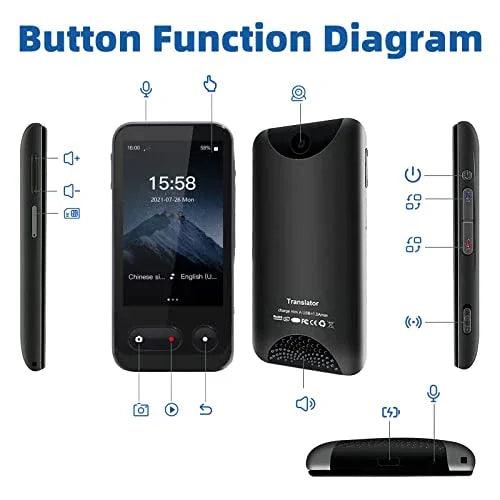 Instant Two-Way 138 LANGUAGE TRANSLATOR with SIM, Bluetooth & WiFi - Gifts for You 'n Me