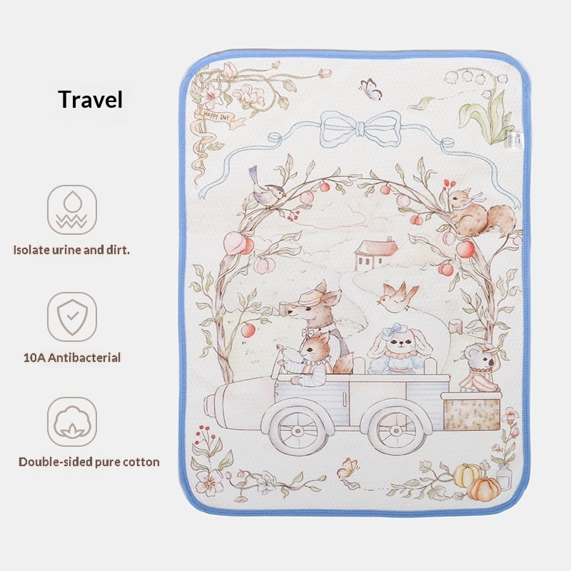 Baby Mattress Infant Waterproof And Breathable Washable Large-size Childrens Pure Cotton Urine-proof Pad