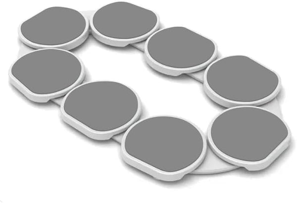 Full Set - Light Gray - The First Patented Lazy Susan Turntable Expandable for Rectangular & Oblong Tables - Kitchen & Dining Tables - Great Gift! Parties & Gatherings.