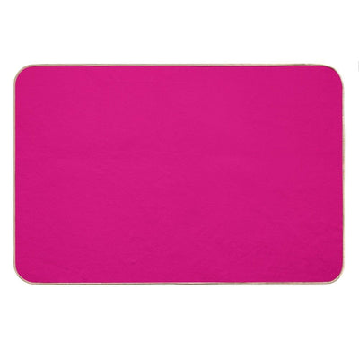 Hot Pink Fuchsia Solid Color Decor Bath Mat