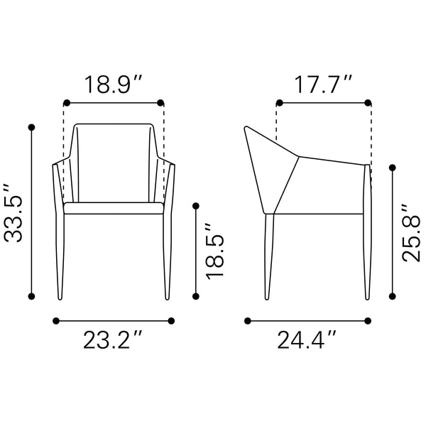 Andover Dining Chair (Set of 2) Slate Gray