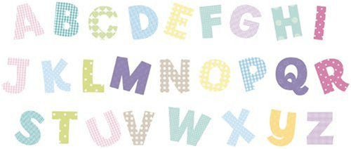 Uppercase Pastel Alphabet Wall Decals